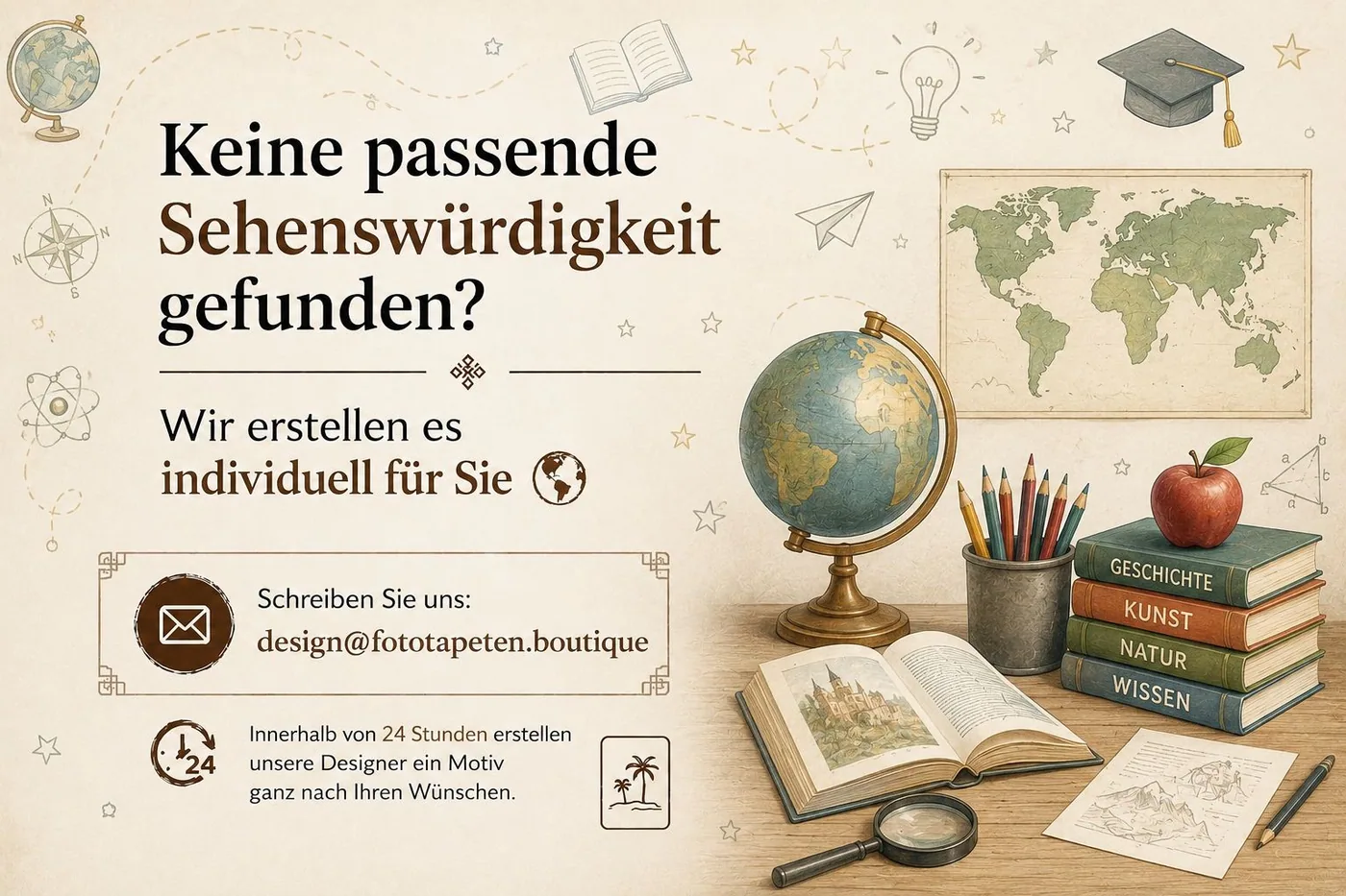 Individuelles Weltkartenmotiv für Ihr Zimmer